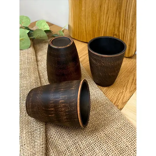 Склянка 0.4 літра керамічна (глиняна) Гладка - фото 6