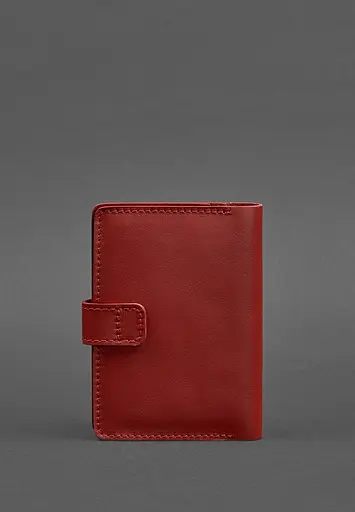 Кожаная обложка для паспорта 3.0 красная - фото 5