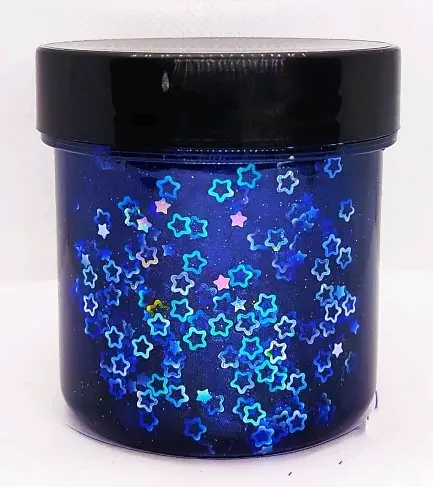 Кристальный слайм Звезды, перламутровый синий, 125 г, Чудисам