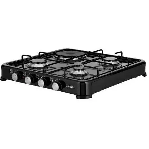 Настільна плита Ardesto CTC-NS5015B, чорний, комбінована, 3+1, емаль, поворотні перемикачі, 10.5x52x52 см - фото 1