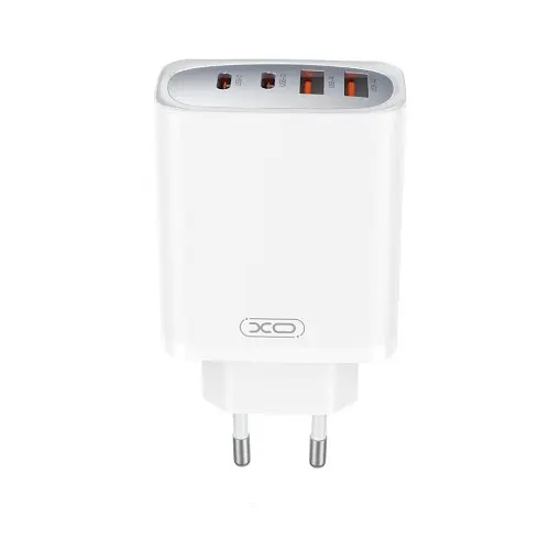 Мережевий зарядний пристрій XO CE22 (EU) 45W GaN Nitride (2USB-C+2USB-A) Fast Charging Charger Білий - фото 3