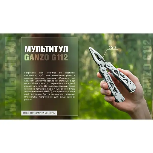 Мультитул Multi Tool Ganzo G112 - фото 16