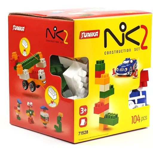 Конструктор детский Юніка NIK-2 104 деталей 71528  - фото 1