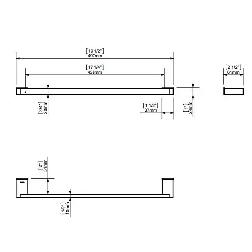 Тримач для рушника Sonia S-Cube 166794 Хром - фото 3