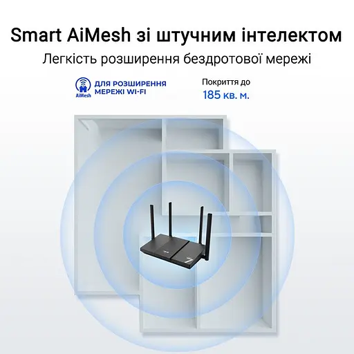 Роутер-маршрутизатор WiFi7 - Asus RT-BE50 (90IG09U0-MO3S00) BE36000 - фото 9