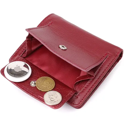 Женский кошелек вертикальный из натуральной кожи ST Leather 9.5х11х2 см acs0029646 - фото 7