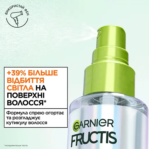 Спрей для пухнастого та сухого волосся Garnier Fructis Keratin Sleek для розгладження та надання блиску 150 мл - фото 4