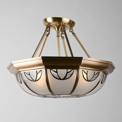 Люстра Brille Тиффани торт потолочная E27 60W PB (BL-638C/4) - фото 5