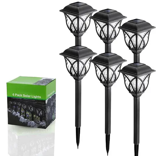 Садовые солнечные светильники 6 Pack Solar Lights X15 6 шт. на солнечных батареях подсветка газона - фото 3