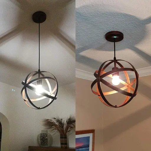 Винтажный подвесной светильник LIUSUN LIULU сферический - фото 3