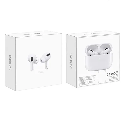 Беспроводные наушники Borofone BW03/ BE48/ BE36 TWS белые - фото 5