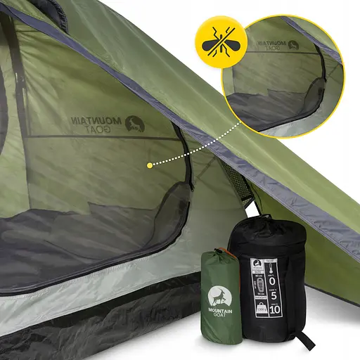 Намет туристичний Mountain Goat Prime Duo 2-місний Olive (P-5905973406567) - фото 5