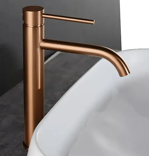 Змішувач для умивальника Rea Lungo brushed copper високий REA-B1114 Теплий захід - фото 2