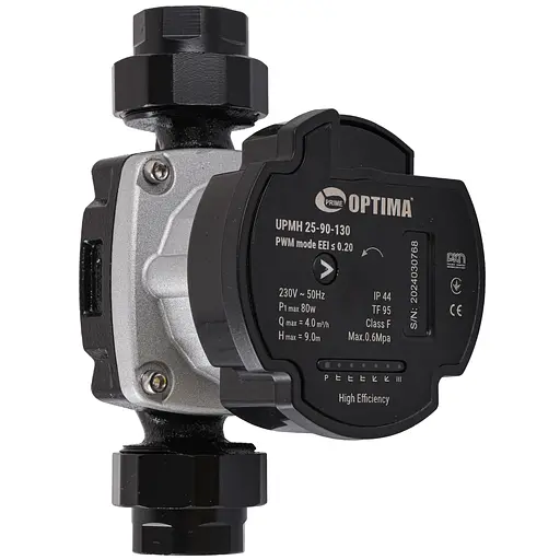 Насос циркуляционный энергосберегающий Optima PRIME UPMH 25-90AUTO 130 мм + гайки - фото 1