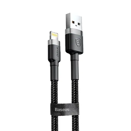 Дата кабель Baseus Cafule Lightning Cable 1.5A (2m) (CALKLF-C) Сірий / Чорний
