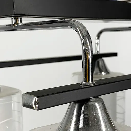 Потолочная люстра в черном или белом корпусе на 4 плафона Line.F Цвет корпуса Белый - фото 3