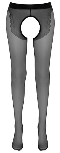 Колготки Cottelli Collection Crotchless Tights 4 чорний - фото 5