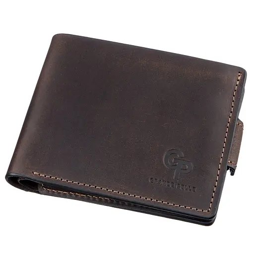 Кожаный портмоне Grande Pelle 9х11.5х2 см acs0015923 - фото 1