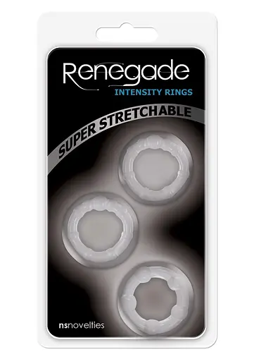 Набор эрекционных колец NS Novelties Renegade Intensity Rings 3 шт. прозрачный - фото 3
