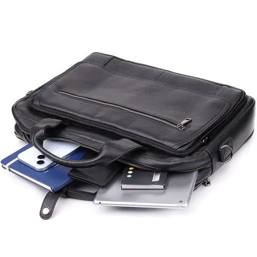 Місткий портфель для чоловіків з натуральної шкіри Vintage 42х30,5х11 см sum0028981 - фото 10