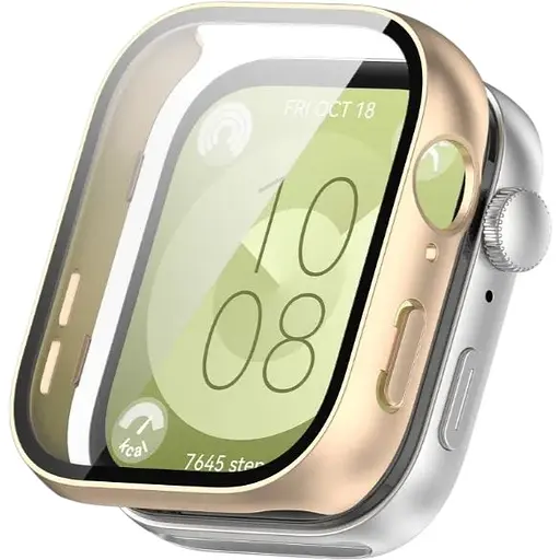 Чехол-накладка DK для Huawei Watch Fit 3 Пластик Gloss Стекло Full Cover (gold)