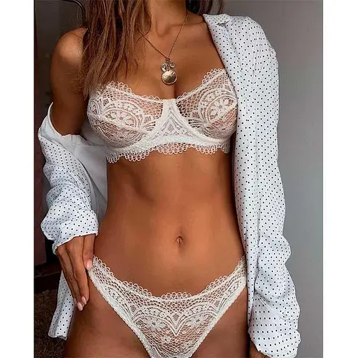 Гарний мереживний комплект XS-S - фото 4