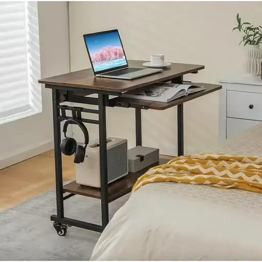 Компьютерный стол Costway Otto с выдвижной подставкой для клавиатуры - фото 7