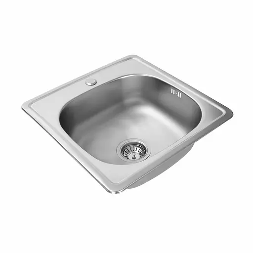 Кухонна мийка з нержавіючої сталі Platinum сатин 4848 (0,6/170 мм), Satin - фото 3