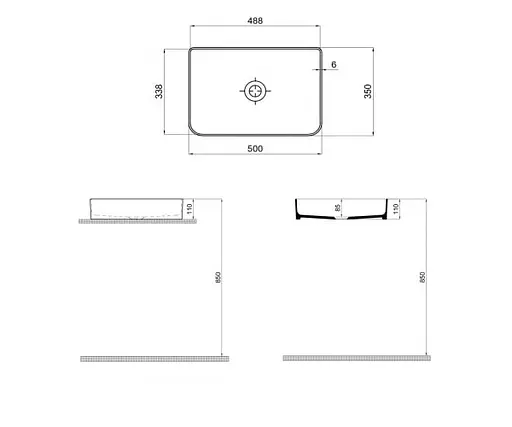 Умивальник Sanwerk Rapid 50x35 (UV0000161), Білий - фото 2