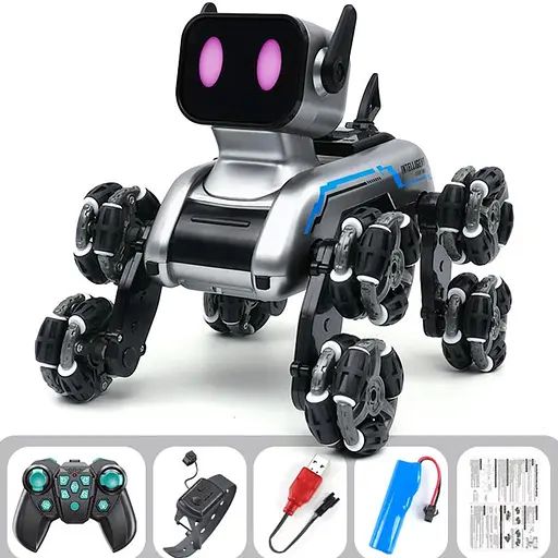 Інтерактивна іграшка Собака-Робот SHT 2950-1 (2 charger battery) Silver - фото 2