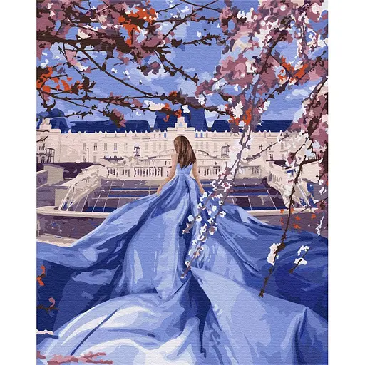 Картина за номерами Красуня в сакурах Brushme 40x50 см кольорова 000221196