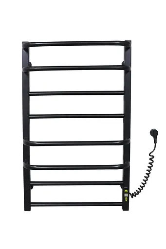 Електрична рушникосушарка Kosser Неліо 800x500/8 ER тайм. нержавілий сталь (черний) ДН01ER, Чорний матовий, Праве - фото 2