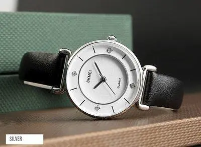 Женские классические часы Skmei 1330 (Серебристые) - фото 4