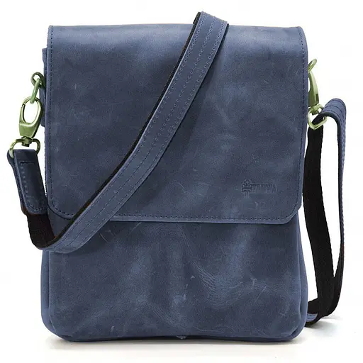 Чоловіча шкіряна сумка через плече TARWA 25х24х5 см sum0025358 - фото 6