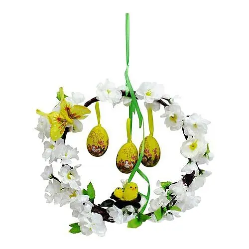 Великодній декор Вінок із сакури - фото 1