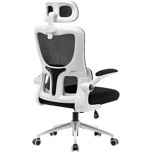 Офісне крісло GT Racer X-5728, чорно-біле (X-5728 White/Black) - фото 4