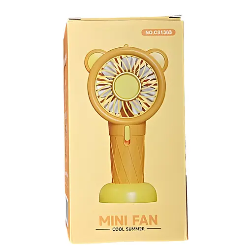 Дитячий портативний USB-вентилятор на акумуляторі Cool Summer помаранчевий (CS1363) - фото 3