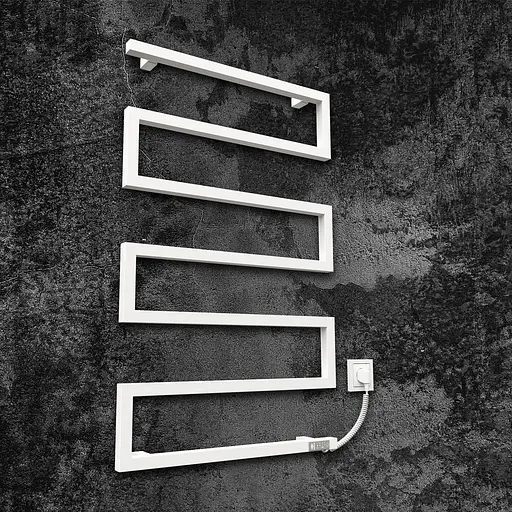 Електрична рушникосушарка Kosser Зета 900x550 ER тайм. білий ЗЗ03ERW, Білий матовий, Праве - фото 1