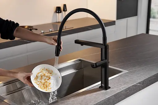 Cмеситель для кухни сенсорный на две воды черный Nett AB-43 Черный - фото 6