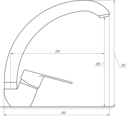 Смеситель для кухни Domino Blitz DBC-103S-WH Хром - фото 4