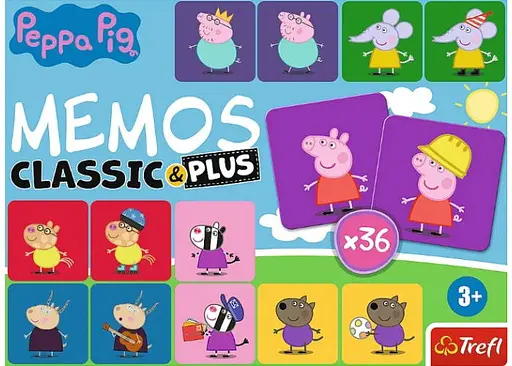 Настольная игра Trefl Мемо Классические. Свинка Пеппа (Memos Classic&plus. Peppa Pig) (02270) - фото 2