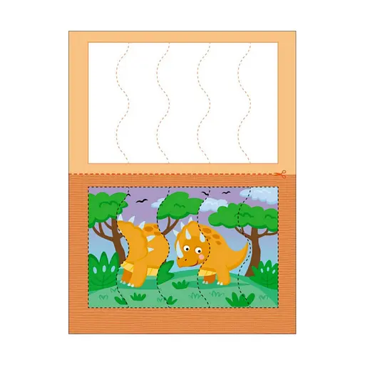 Розвиваючі зошити "Динозаврики" 20410 пазли-розрізалки - фото 4