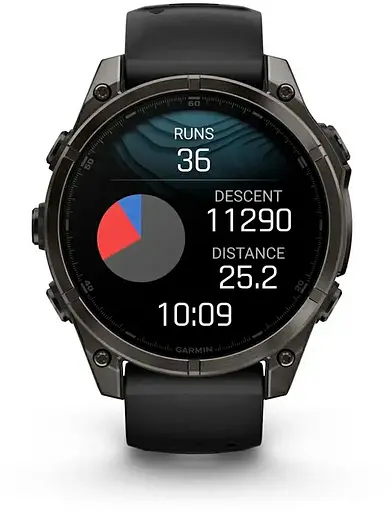 Смарт-часы Garmin Fenix 8 47mm Solar Sapphire Carbon Gray DLC Titanium w. Black/Pebble Gray S. Band (010-02906-10) - фото 5