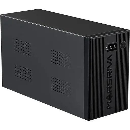 ДБЖ Marsriva MR-UF2000, 2000ВА/1200Вт, Line-Interactive, LED version, 2хSchuko, 2x12V/9Ah, metal - фото 2