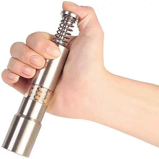 Перцемолка мельница для соли, перца или специй емкость с функцией помола Pepper Mill, A-plus Серебристый 84625 - фото 3