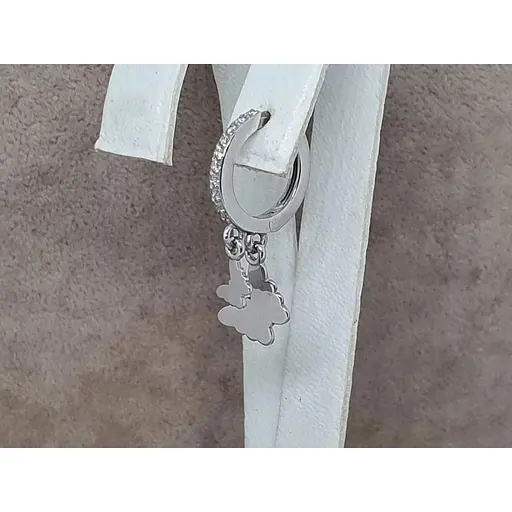 Срібна моносережка Ірій Метелик з фіанітами. 4871 - фото 3