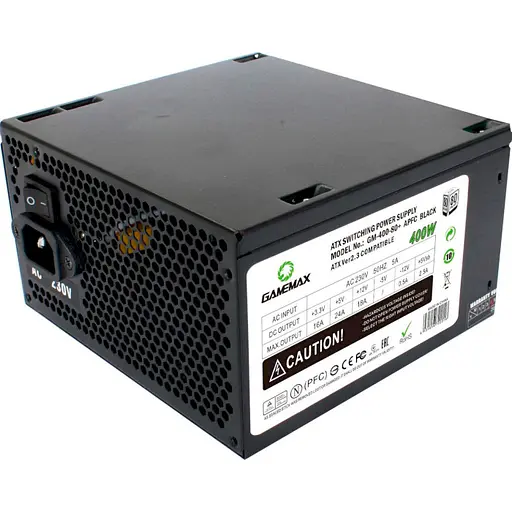 Блок питания GameMax GM-400-80+APFC 400W Black