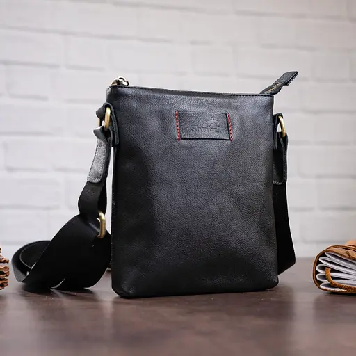 Сумка кожаная мужская SHVIGEL 20,5х17,5х1 см sum0012790 - фото 5