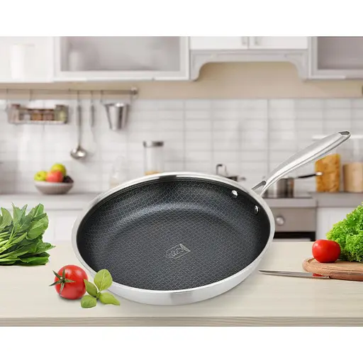 Сковорода з нержавіючої сталі Heinner Titanium3 20 см (HR-MRK-20T) - фото 4