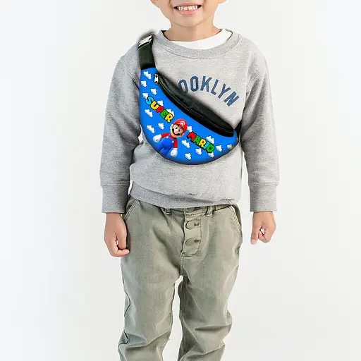 Сумка-бананка супер маріо "Super Mario" з принтом, 35х15см, дитяча, молодіжна (00017)